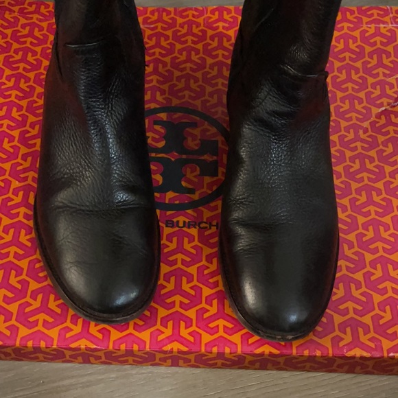 Tory Burch alaina 30mm boot tumbled leather suede - Picture 2 of 11